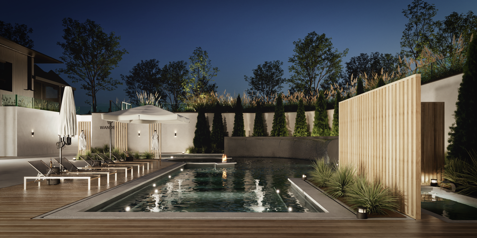 Rendering of pool.