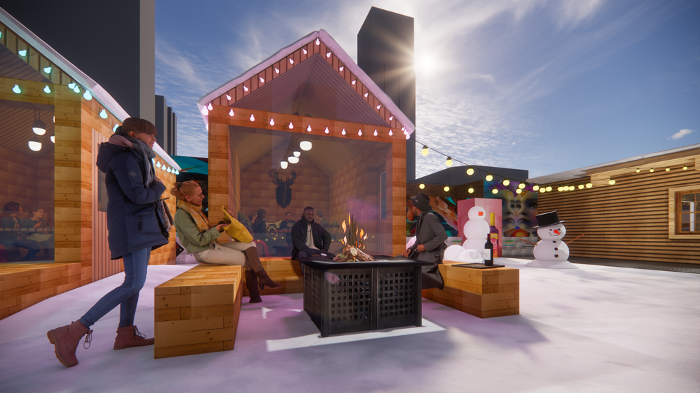 Rendering of the cabins.