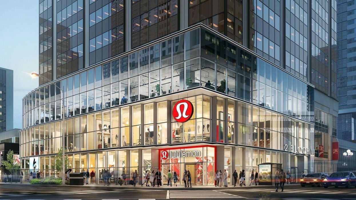 Rendering of the flagship Lululemon store in Yorkville.