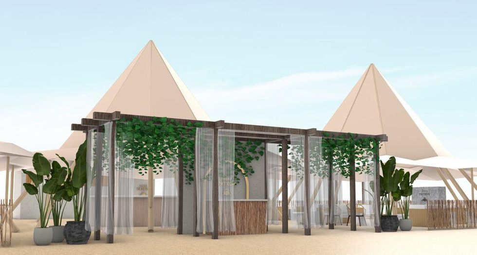 Rending of beach club experience in Toronto, Ontario.