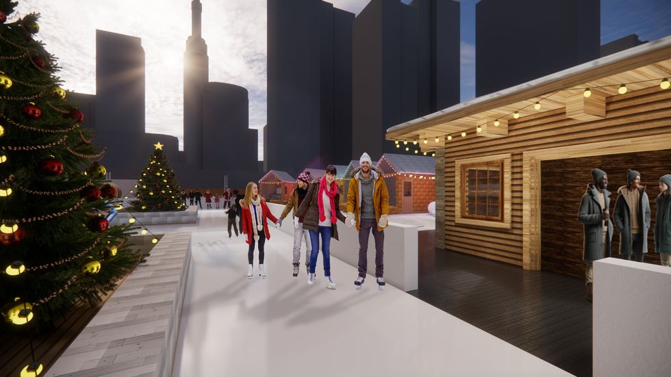 Rending of the skating rink.