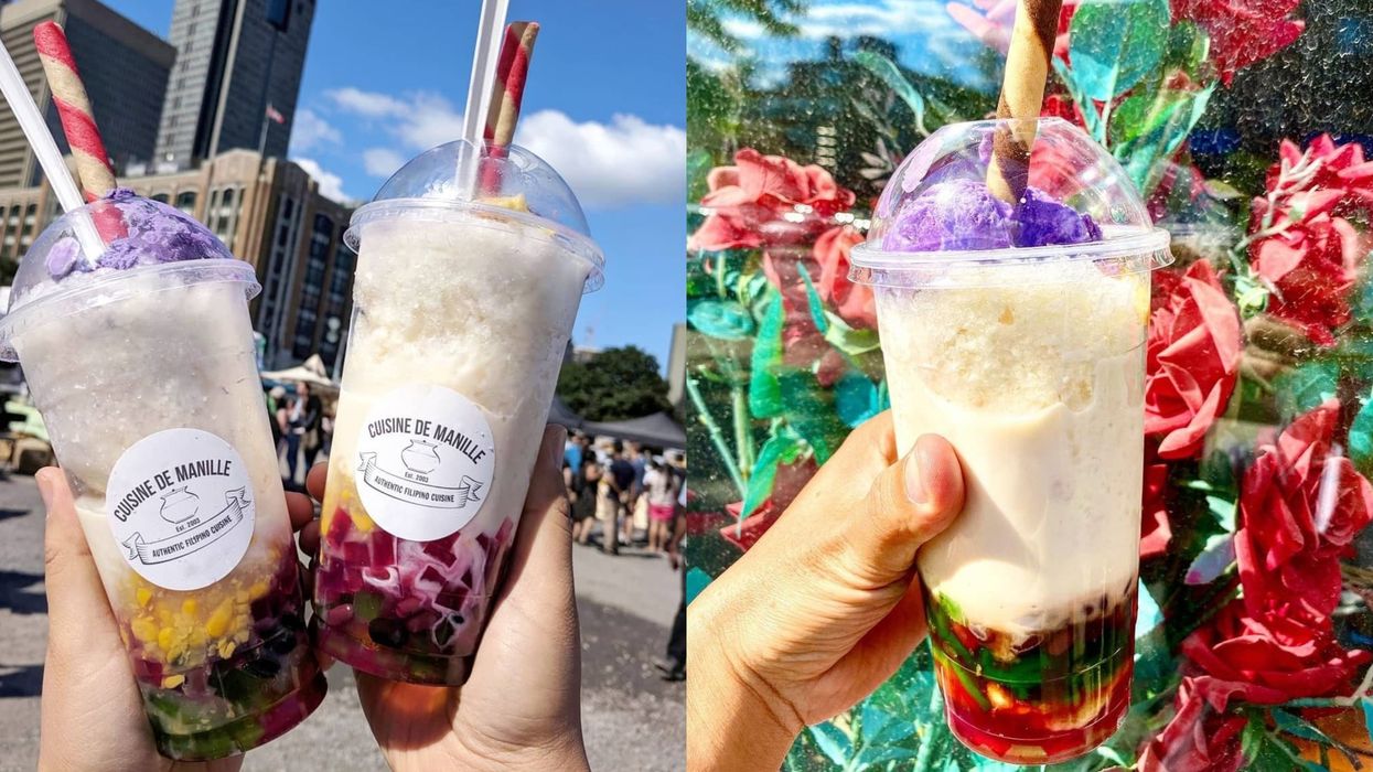 Restaurant à Montréal avec boissons desserts colorées