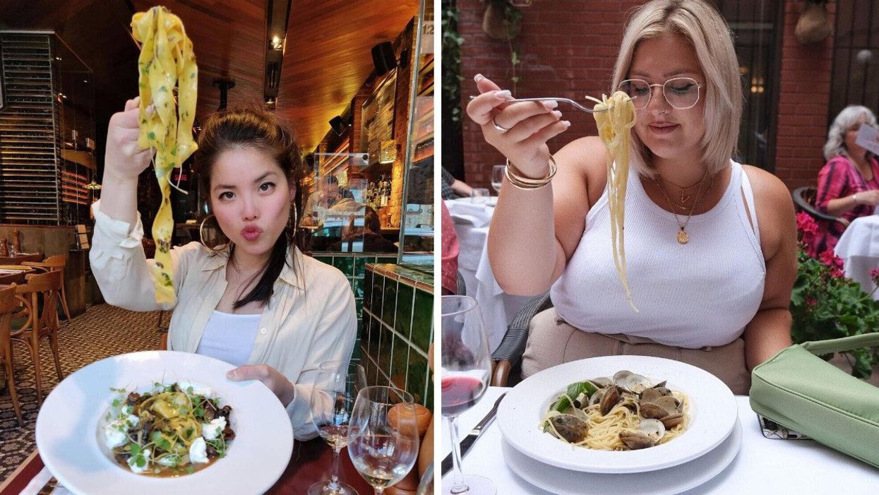 Restaurant Le Petit Italien à Montréal. Droite : Café Il Cortile à Montréal.