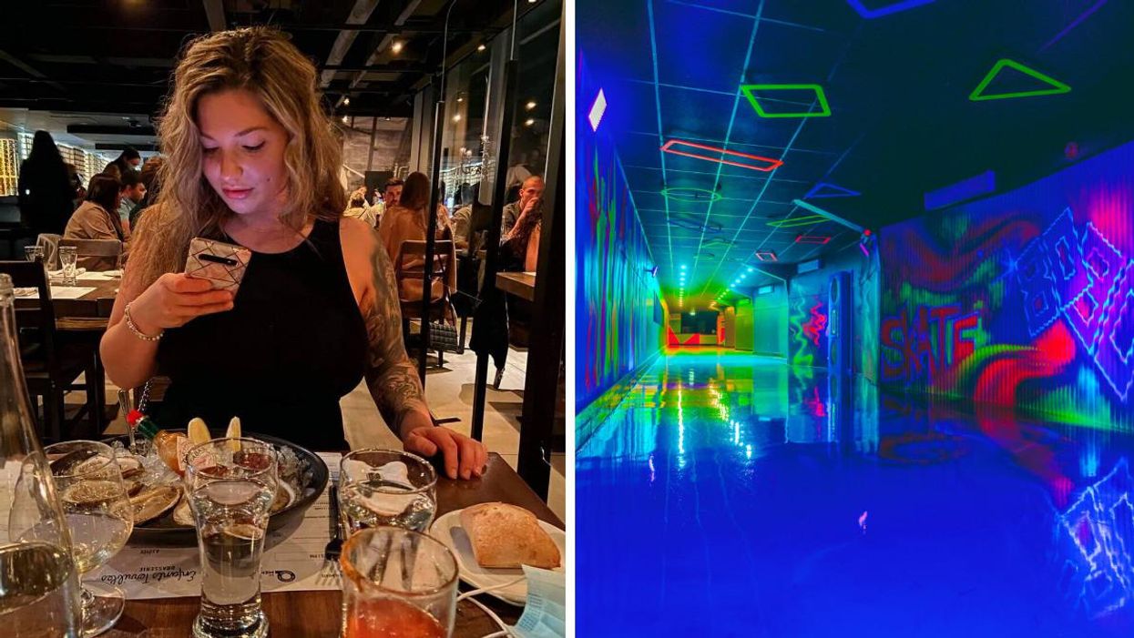Restaurant Les Enfants Terribles à Brossard. Droite : Le Palais du patin à Delson.