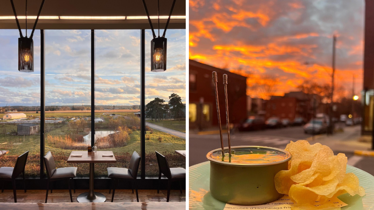 Restaurant Pearl Morissette. Right: A dish from Mon Lapin.