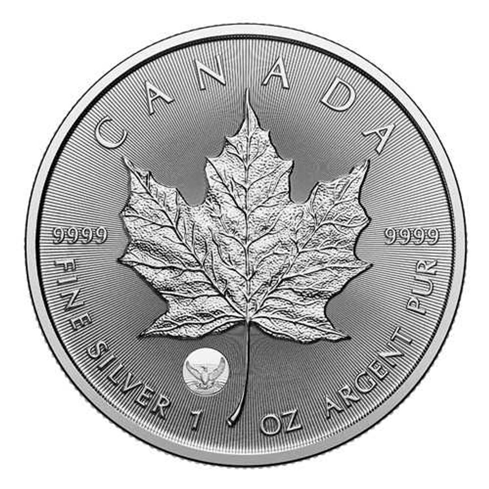 reverse side of Treasured Silver Maple Leaf coin
