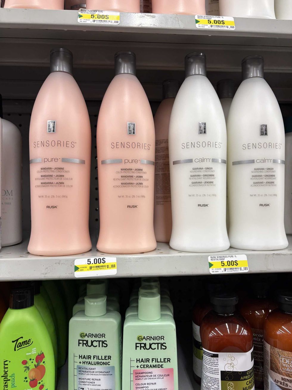 Revitalisant Rusk sur les tablettes du Dollarama.