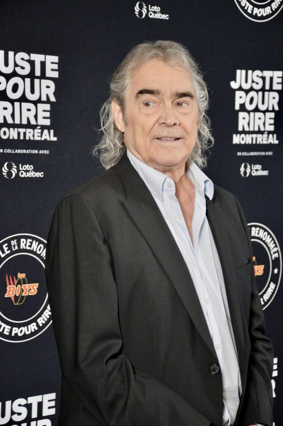 Richard Goudreau sur le tapis rouge du Temple de la renomm\u00e9e Juste pour rire.