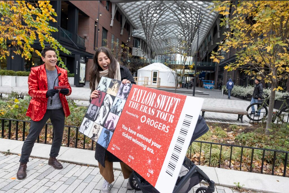 Rick Campanelli awards Winnipeg mom Hannah with Taylor Swift | The Eras Tour tickets after she won the trivia contest.