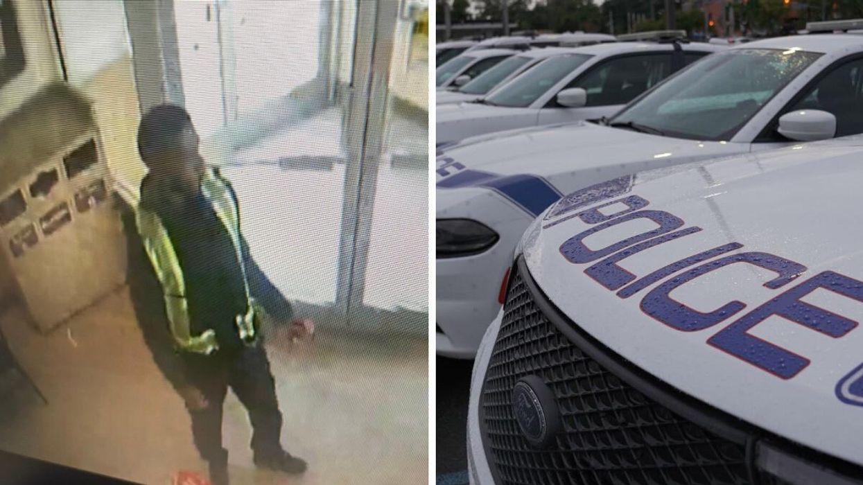 Right: The suspected shooter. Right: Peel police cruiser.