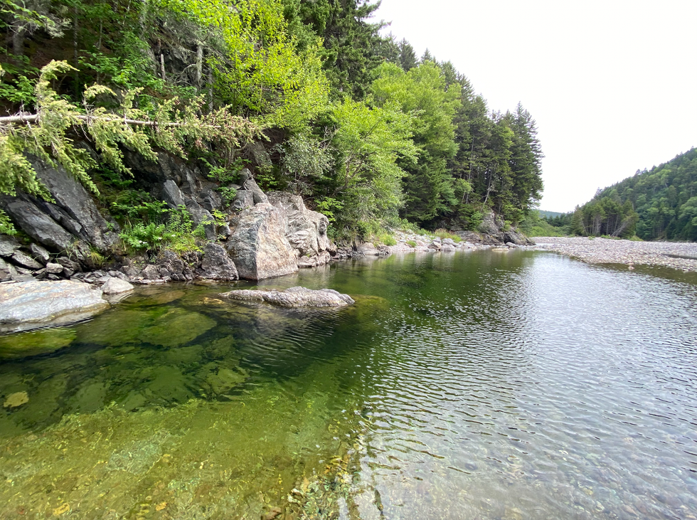 River at a campsite in Fundy Park.