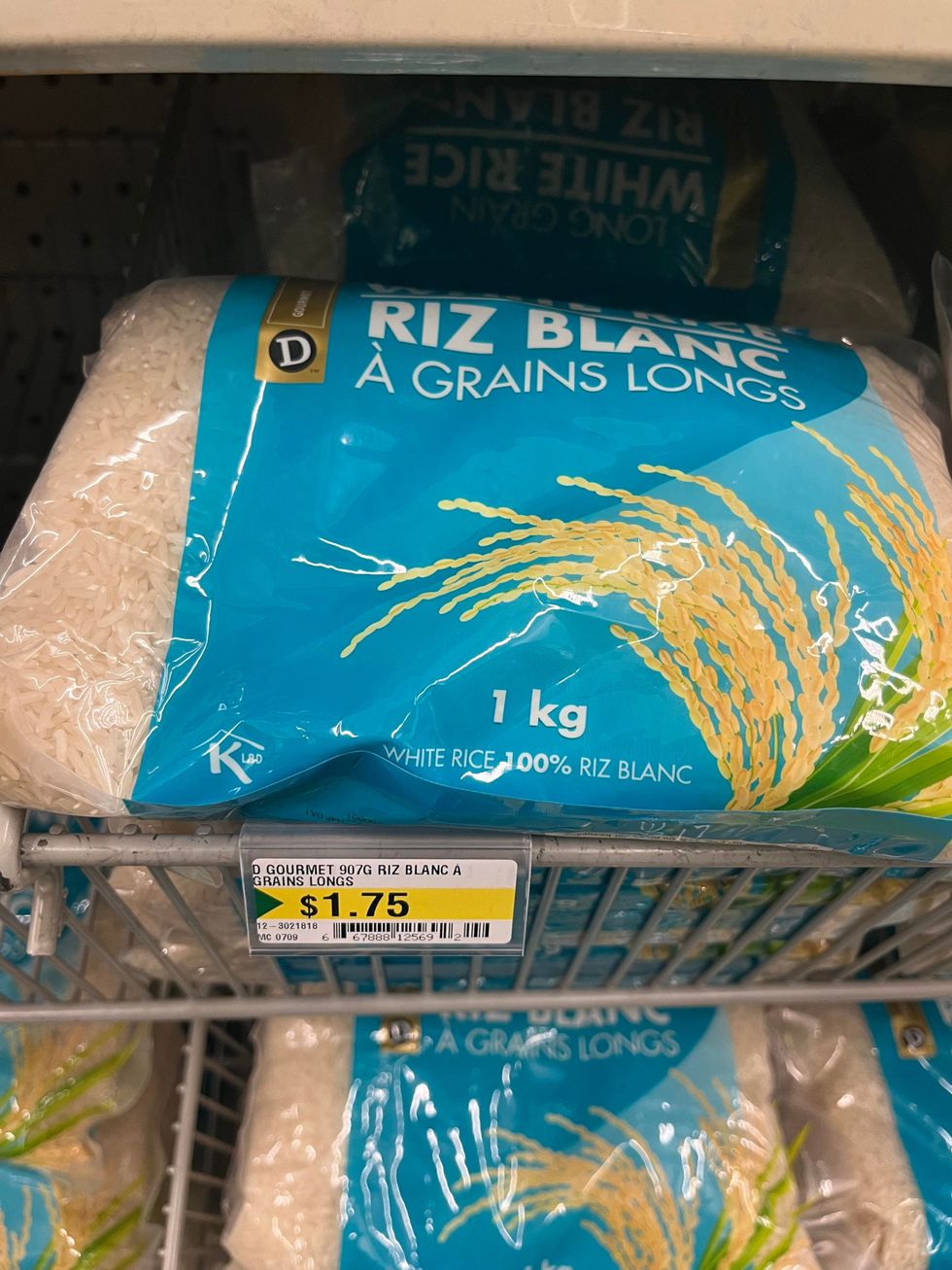 Riz blanc \u00e0 grains longs.