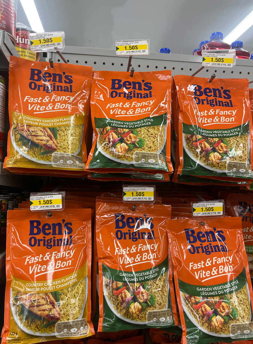 Riz \u00ab Vite & Bon \u00bb de Ben's Original au Dollarama.