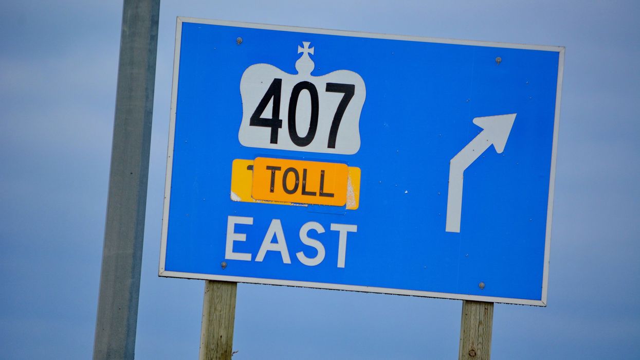Road sign for Highway 407 East.