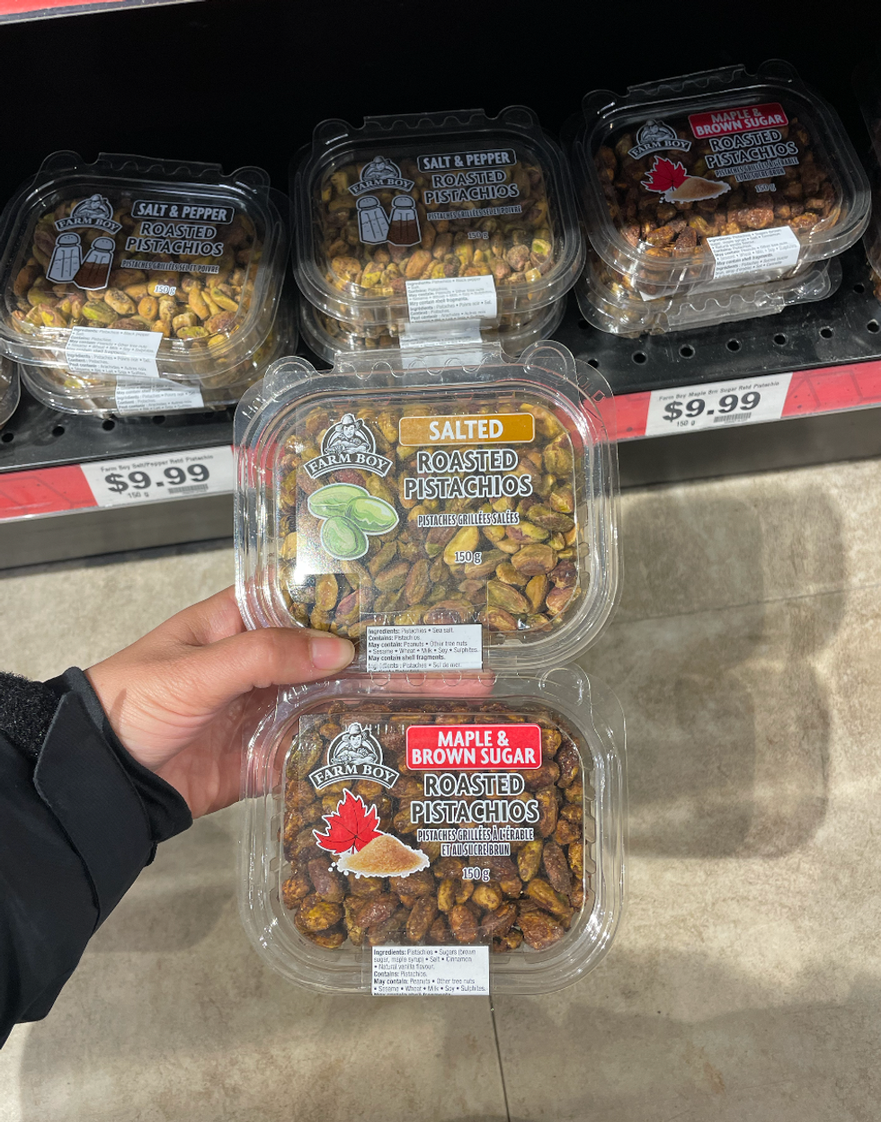 Roasted Pistachios at Farm Boy.