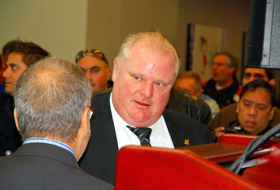 Rob Ford at the Canadian International AutoShow.