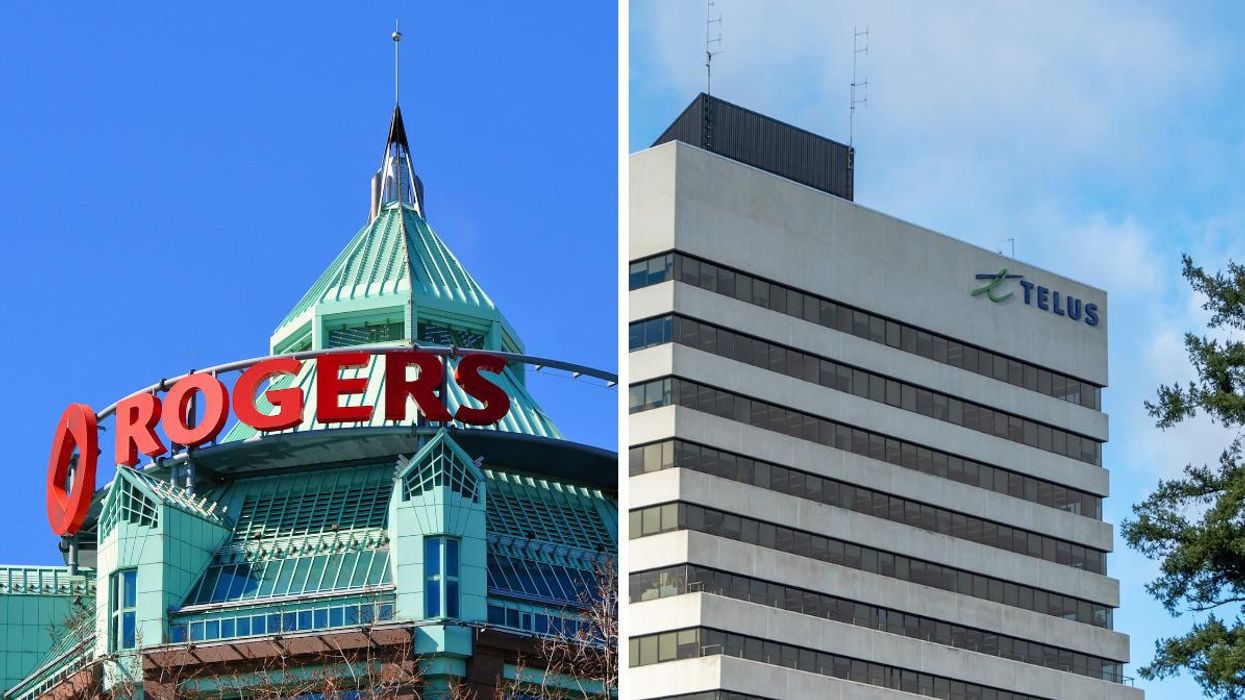 Rogers HQ in Toronto. Right: Telus HQ.