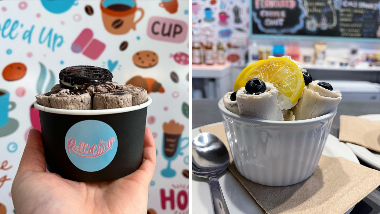 Roll'd Up ice cream made from scratch at Ottawa's dessert lounge.