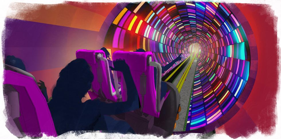 Rollercoaster rendering.