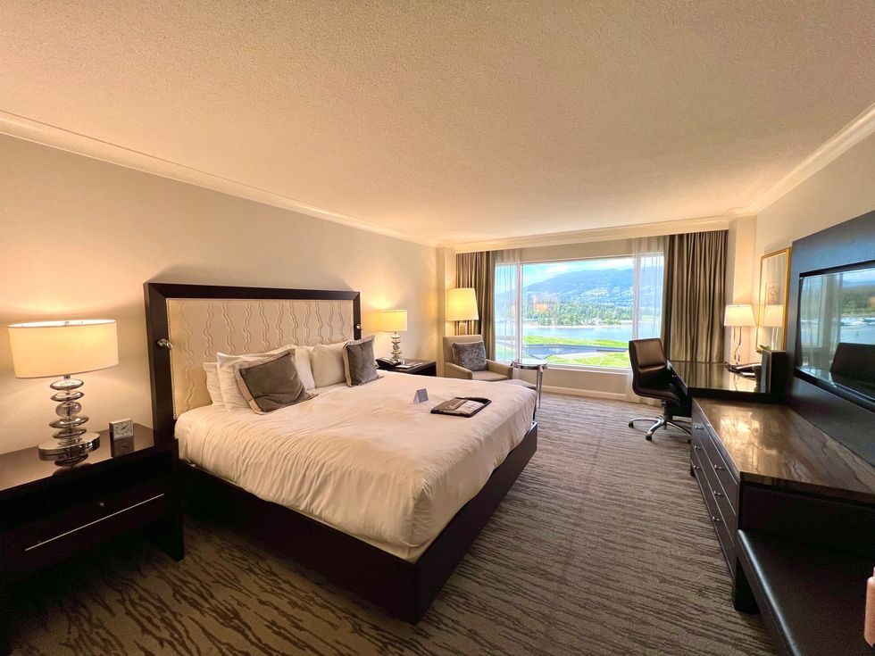 Room at the Fairmont Waterfront in Vancouver.