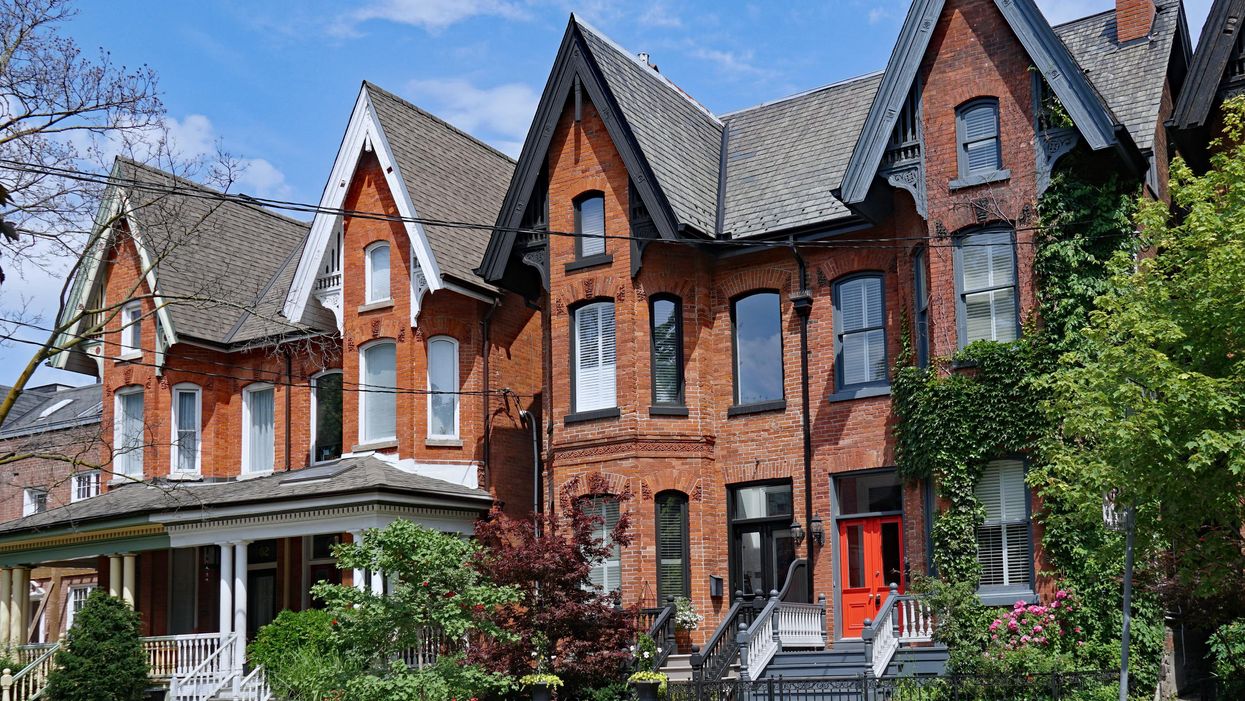 Row of houses in Toronto.