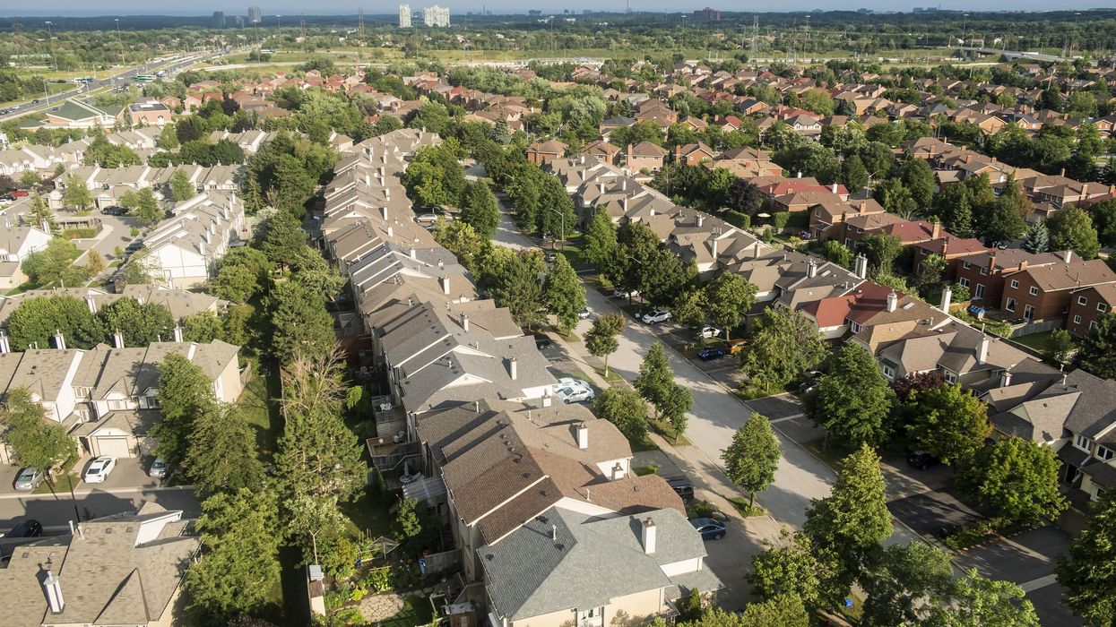 Rows of detached homes near Toronto.