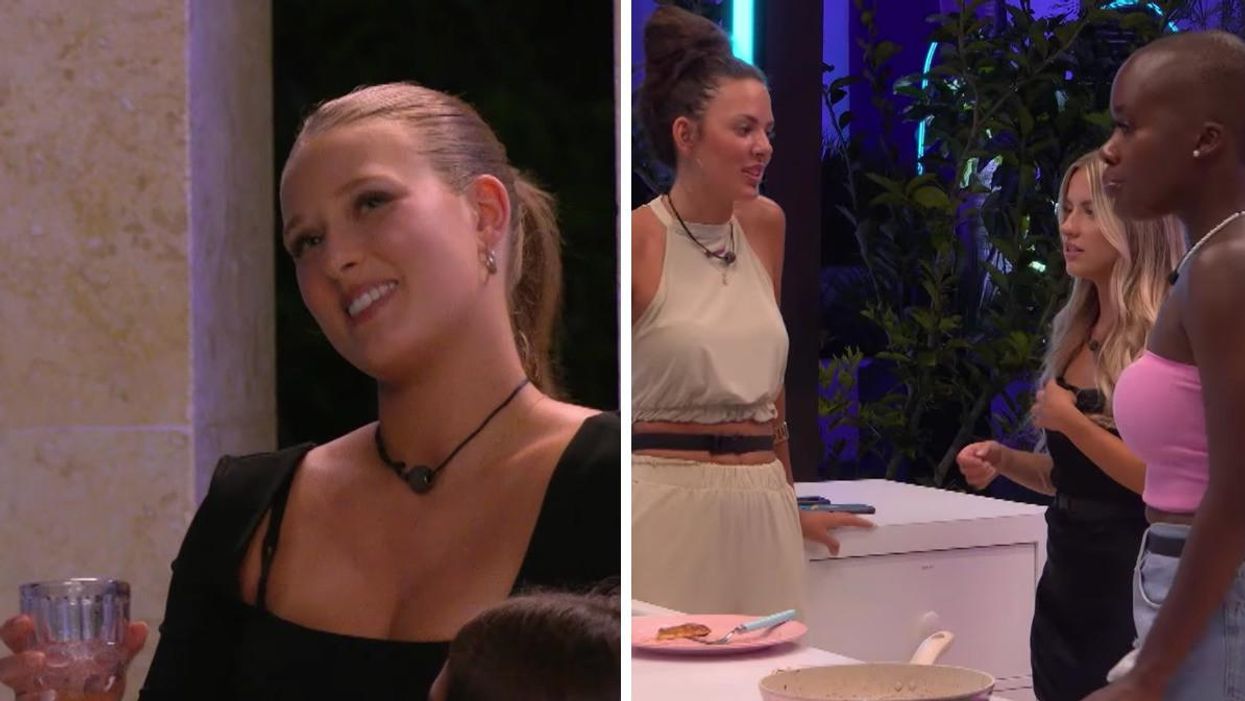 Roxanne à L'île de l'amour. Droite : Amanda, Rubie et Bianca à L'île de l'amour.