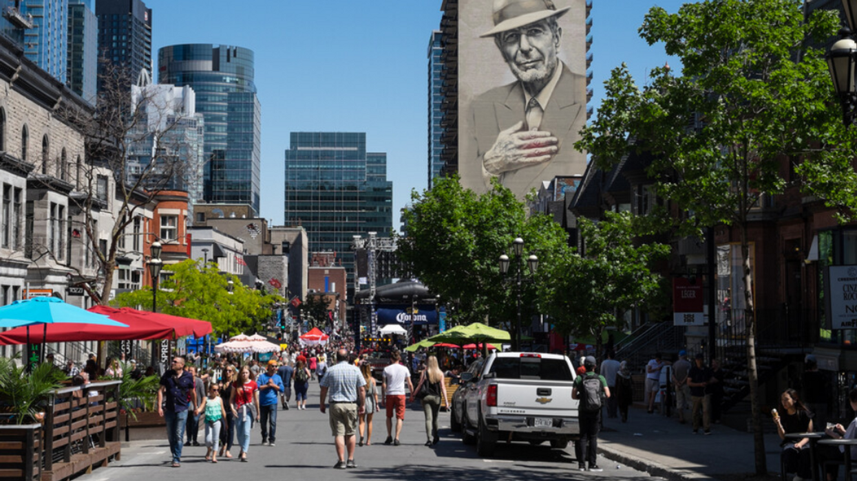 Rue piétonne à Montréal.