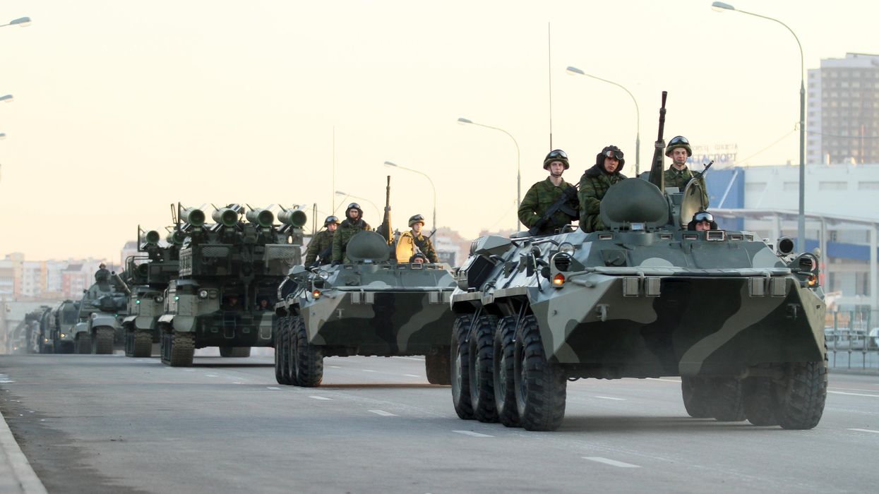 Russian military vehicles.