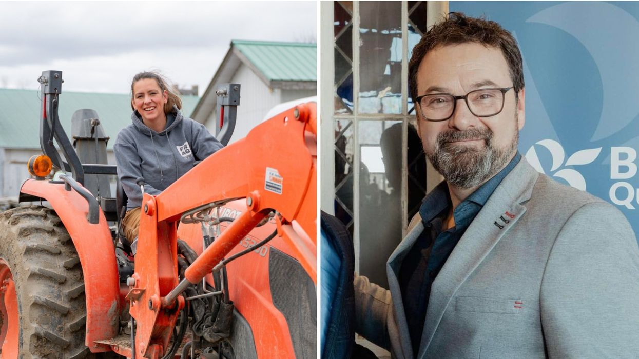 Ruth Ellen Brosseau. À droite : Jeff Boudreault.