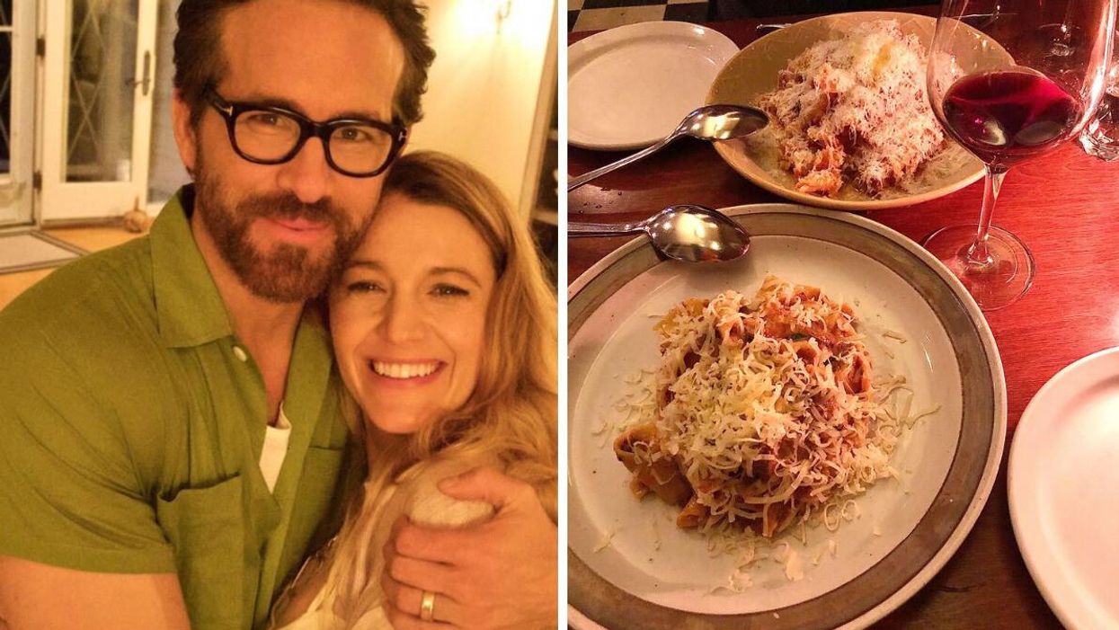Ryan Reynolds and Blake Lively. Right: Ask For Luigi Dishes.