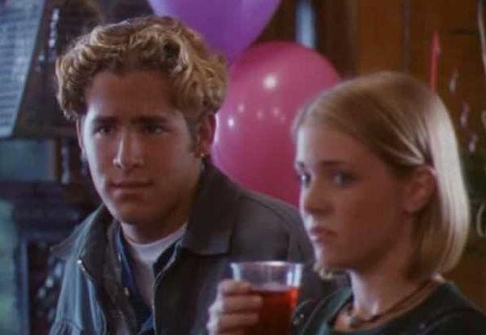 Ryan Reynolds and Melissa Joan Hart in the 1996 movie 'Sabrina The Teenage Witch."