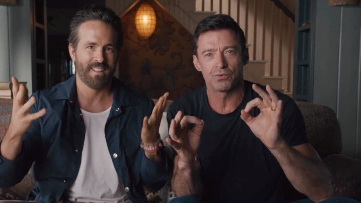 Ryan Reynolds and Wolverine actor Hugh Jackman talking about Deadpool 3.