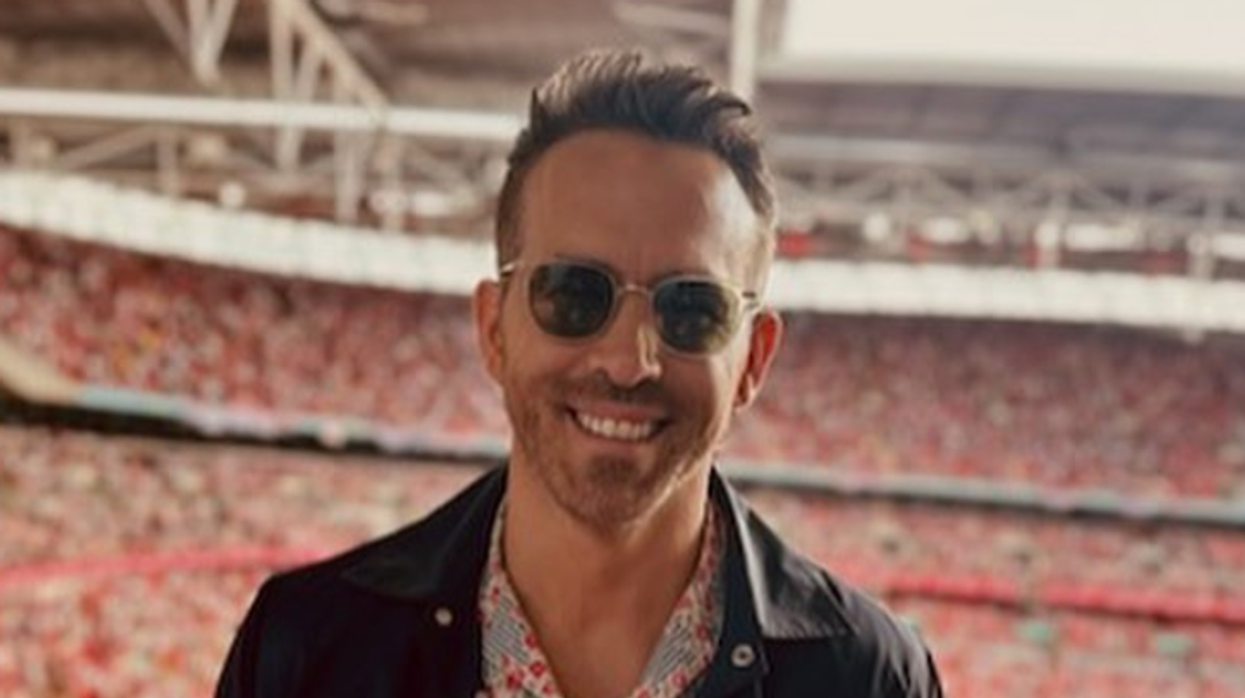 Ryan Reynolds at a soccer game.