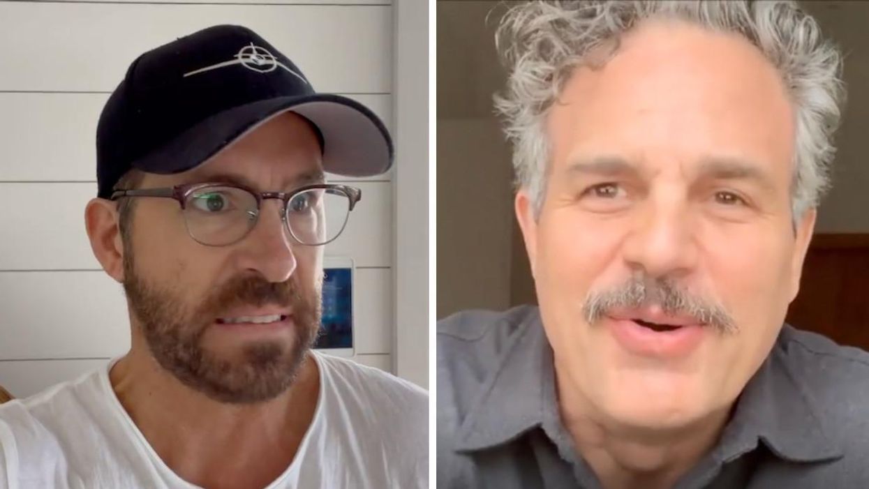 Ryan Reynolds. Right: Mark Ruffalo.