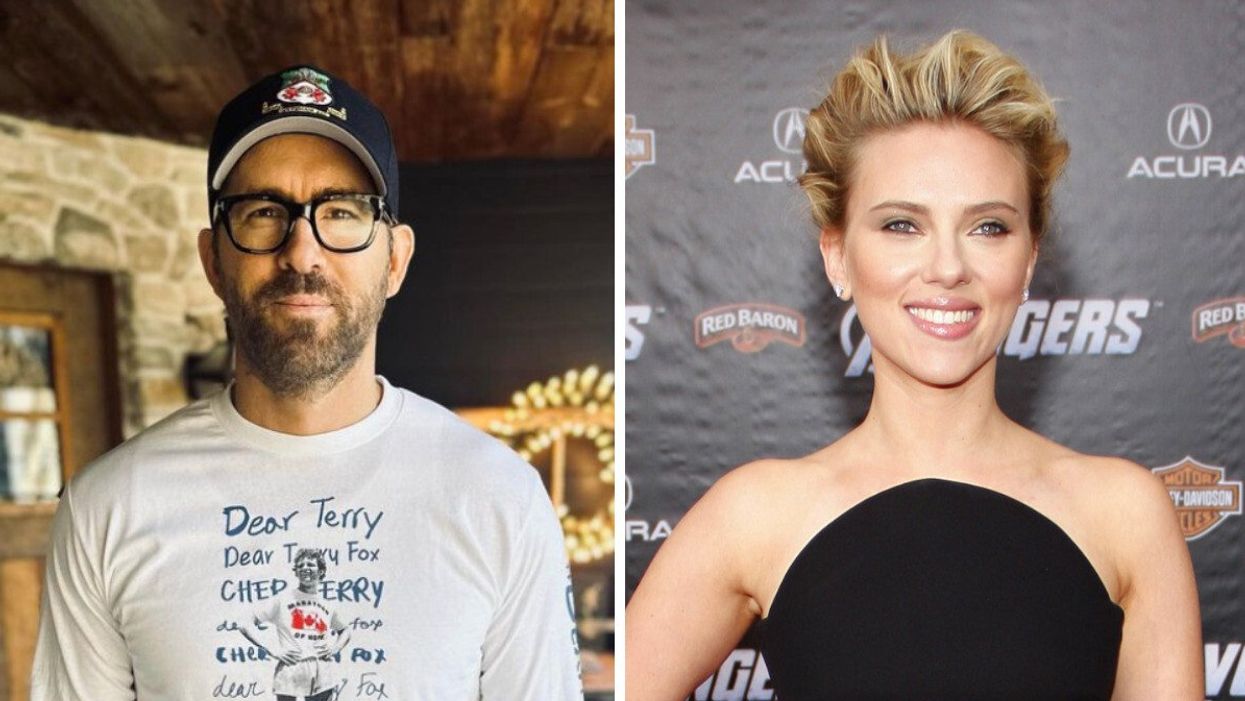 Ryan Reynolds. Right: Scarlett Johannson.
