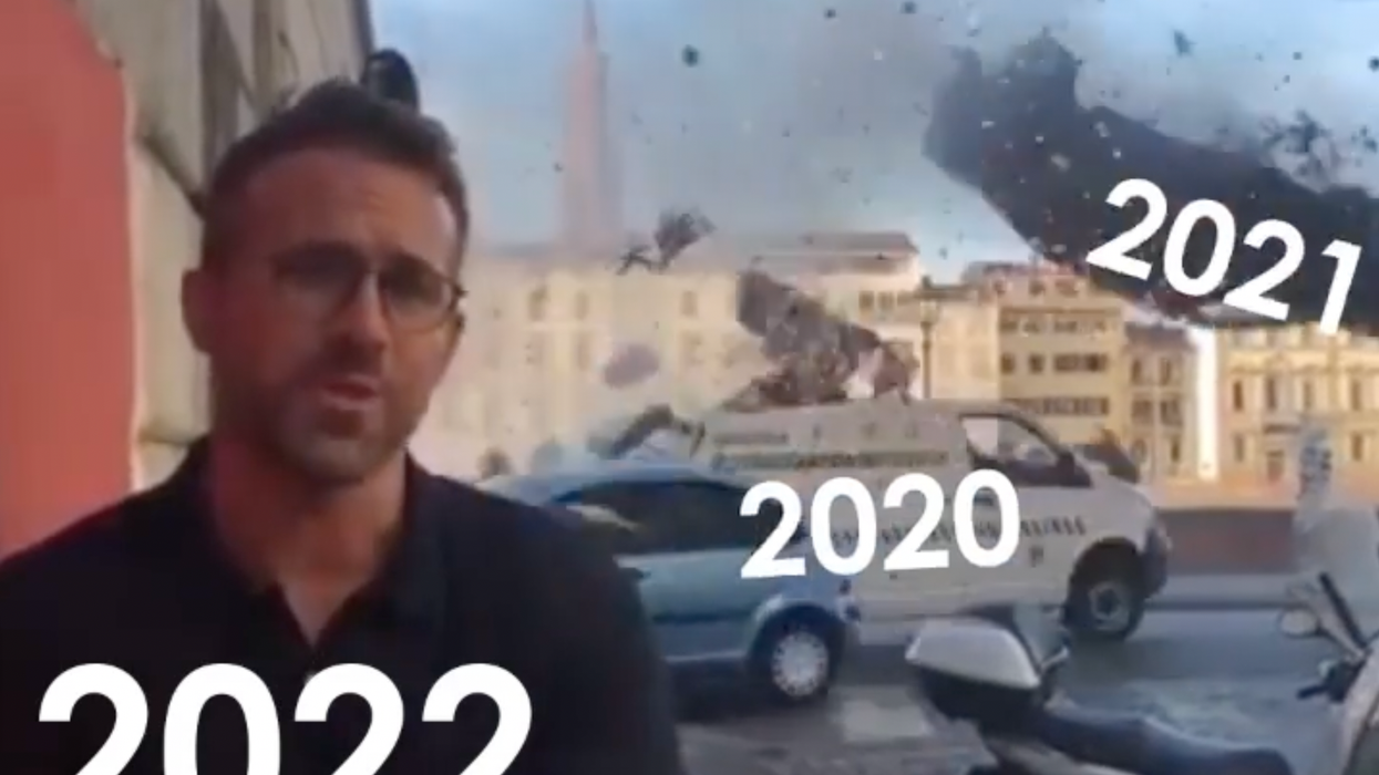 Ryan Reynolds Shared A Meme About The Last Two Years & It Of Course Featured A Car Crash