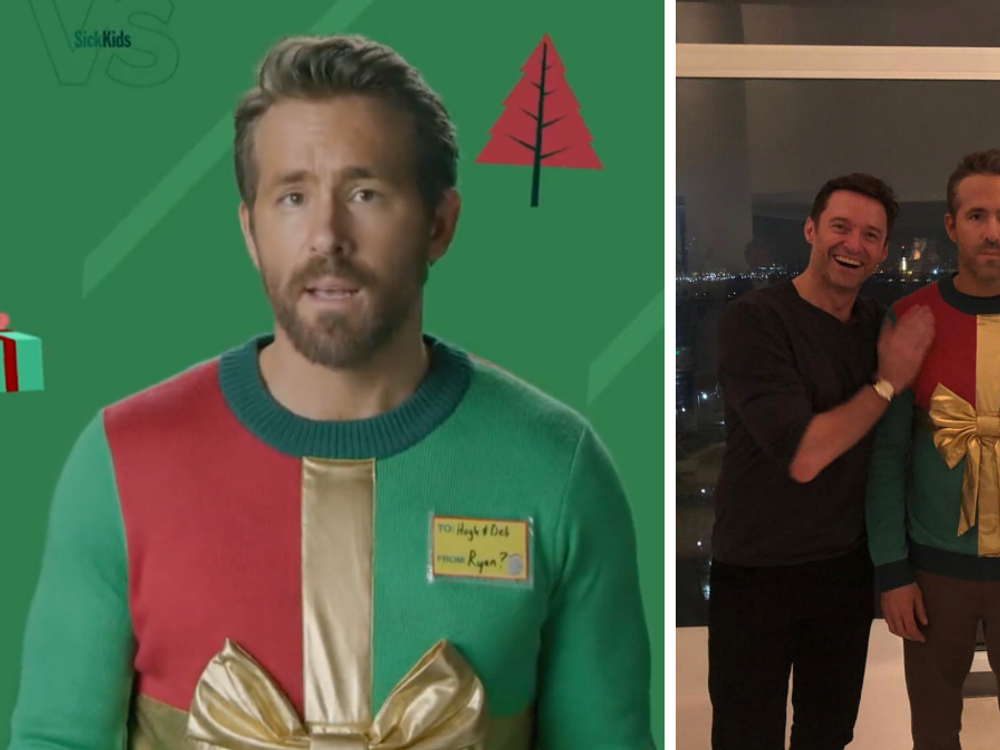 Ryan reynolds ugly christmas sweater deals