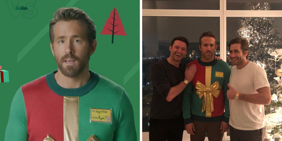 Ryan reynolds xmas sweater best sale
