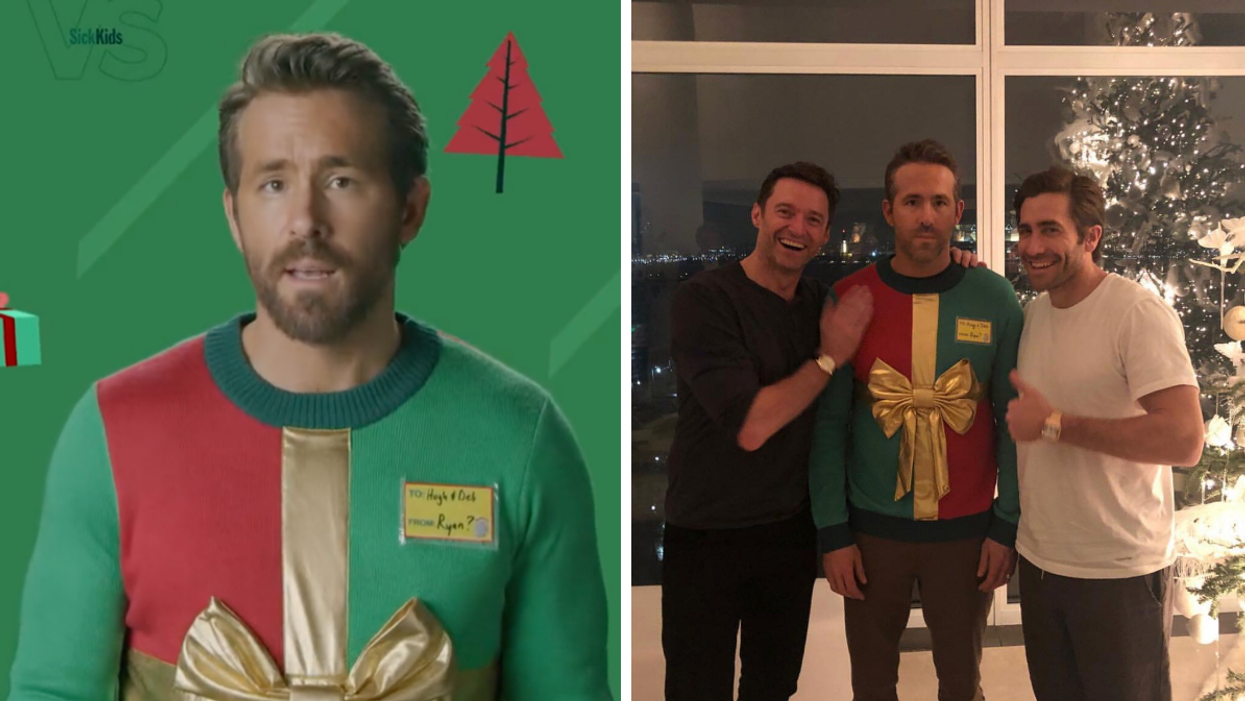 Ryan reynolds holiday sweater best sale