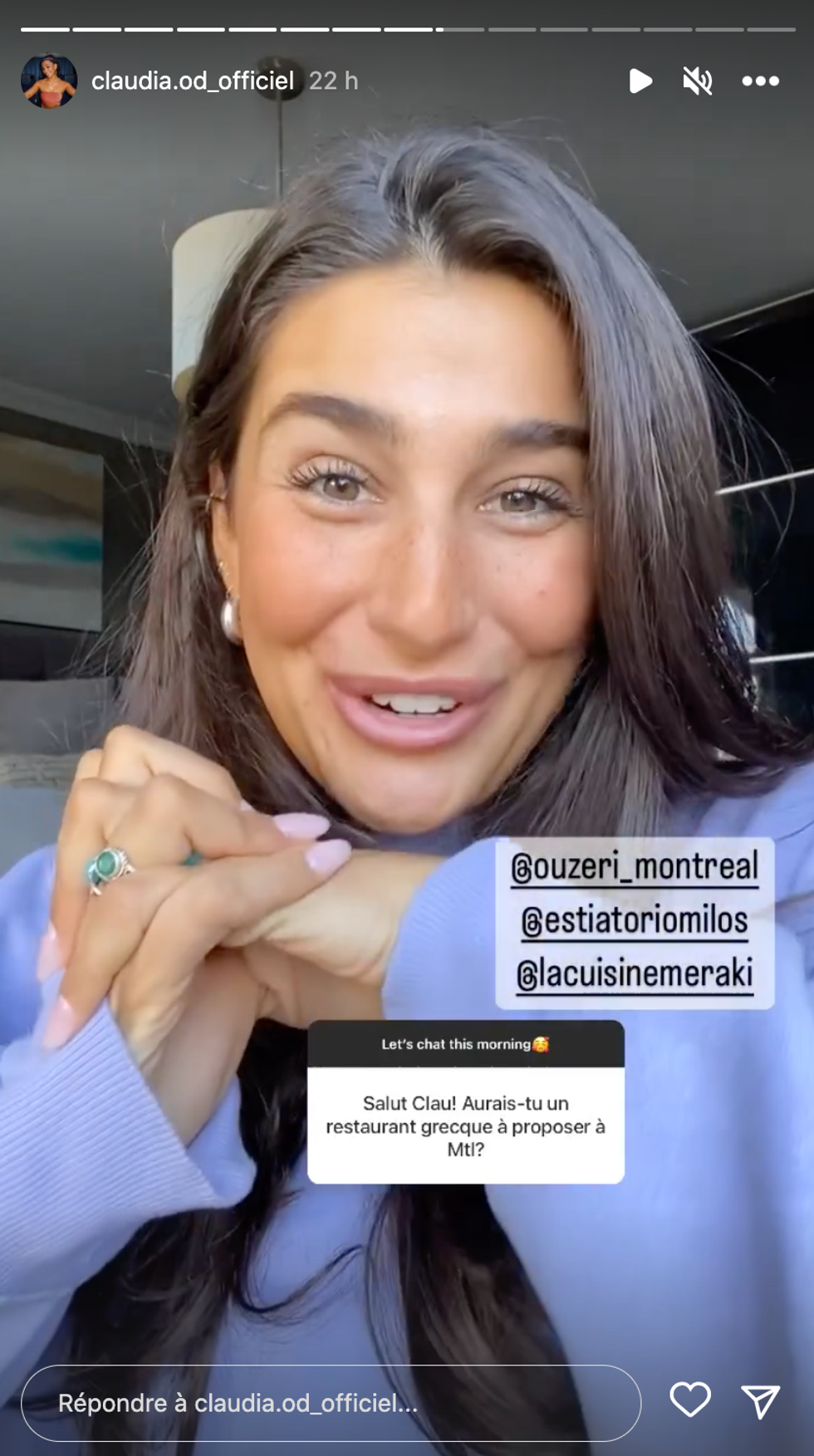 S\u00e9ance de questions et r\u00e9ponses par Claudia d'OD.