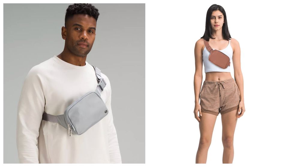 Sac banane Lululemon. Droite : Sac banane Amazon.