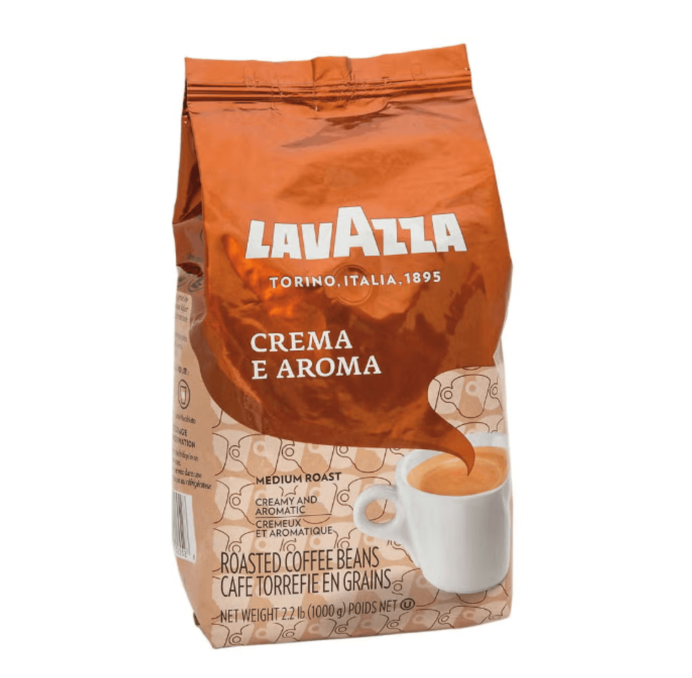 Sac de caf\u00e9 en grains Crema e Aroma de Lavazza de 1 kg.