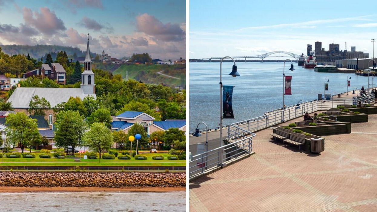 Saguenay, Quebec. Right: Trois-Rivières, Quebec.