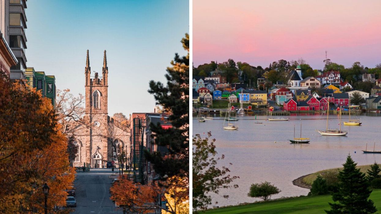 Saint John, New Brunswick. Right: Lunenburg, Nova Scotia