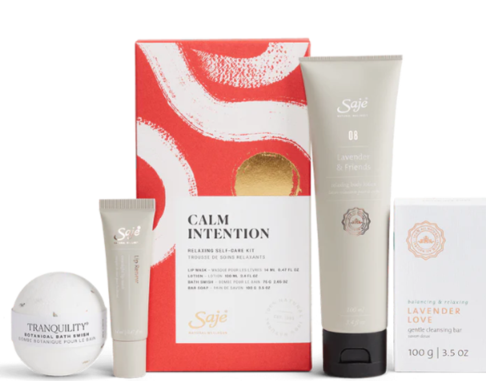 Saje Relaxing Self-Care Kit.