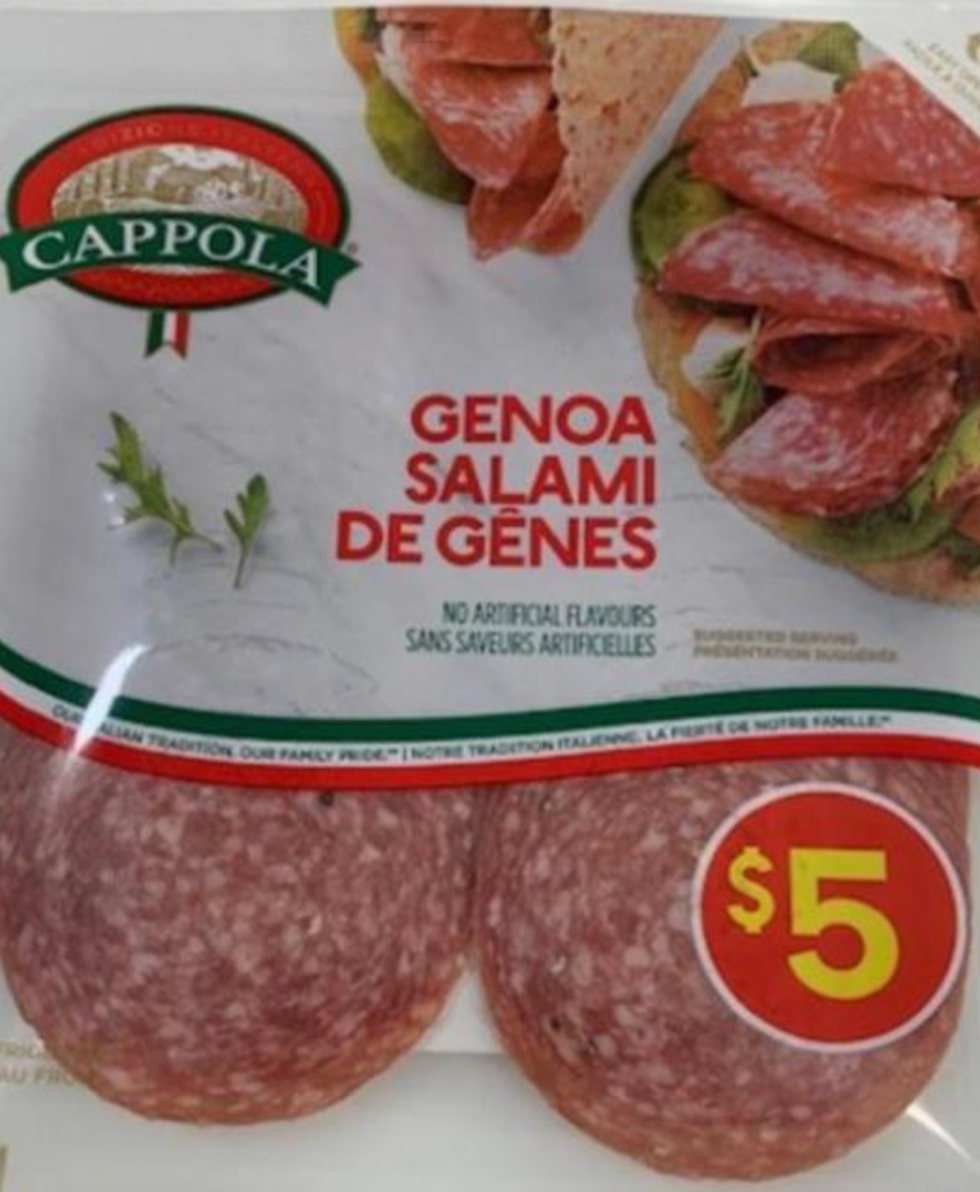 Salami de G\u00eanes de marque Cappola.