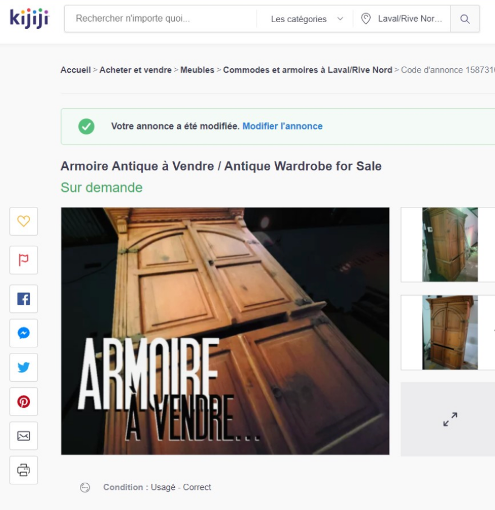 Salle Armoire \u00e0 vendre.