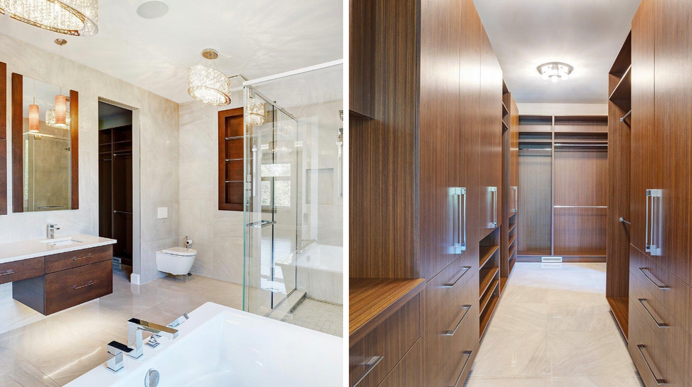 Salle de bain chambre des ma\u00eetres et walk-in.