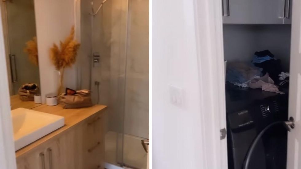 Salle de bain et buanderie.